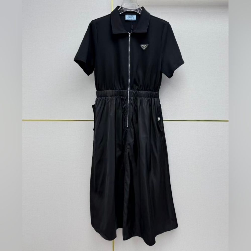 Prada Black Collared Dress